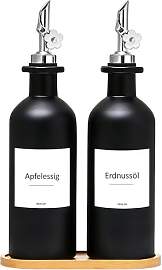 BIKALAN Essig und Ölflaschen Set, 350ml x 2