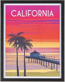 Bild California, moderner Kunstdruck auf Papier