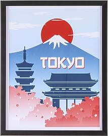 Bild Tokyo, moderner Druck auf Papier, rechteckig, 