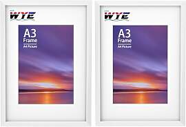 Bilderrahmen aus Holz im A3-Format, 2er-Pack, nur