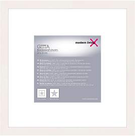 Bilderrahmen Gitta Duplo Weiß ca. 23x23cm