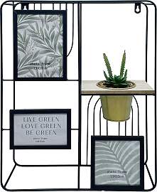 Bilderrahmen Leon Grün/Schwarz/Gold