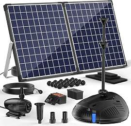 Biling 50W Teichfilter Solar Teichpumpe mit Filter 