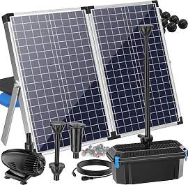 Biling 70W Teichfilter Solar Teichpumpe mit