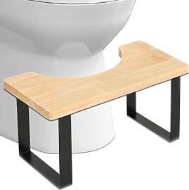 Billowvolve Holz mit Metall Toilettenhocker 9 Zoll 