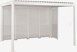 Bioklimatische Aluminium-pergola Mit Lamellen Und