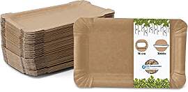 BIOZOYG 3000 Pappteller eckig braun 10x16 cm |