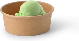 BIOZOYG 50x Eisbecher Pappe 100 ml braun -