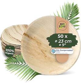 BIOZOYG Einwegteller 50 Stück Ø 23 cm
