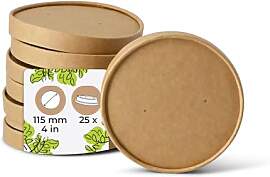 BIOZOYG Pappdeckel Suppenbecher 25 Stück Ø 115