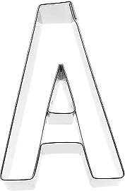 Birkmann, Ausstechform Buchstabe A Plus, Grau, 6