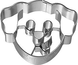 Birkmann, Ausstechform Hund Kopf, 7 cm, Edelstahl, 