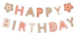 Birthday Girlande Deko Blume Geburtstag Banner