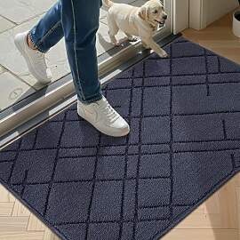 Biscpro Fußmatte Innen Außen 50 x 80 cm Blau,