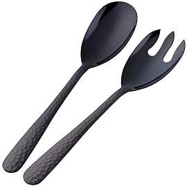 BISDARUN Salatbesteck Set, 2 Stück Schwarz Salat