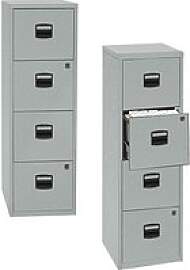 BISLEY Home PFA 4 Hängeregistraturschrank silber