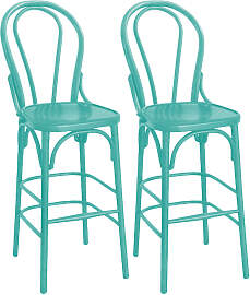 Bistro Barhocker Holzsitz, lackiert RAL rot-pink