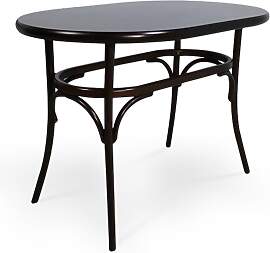 Bistro-Bugholztisch 70x110cm, schwarz