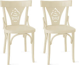 Bistrostuhl Holz 792 mit Eis Symbol (2er-Set)