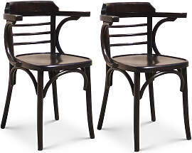 Bistrostuhl mit Armlehne Holz Wien 1055 (2er-Set)