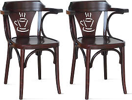 Bistrostuhl mit Armlehne und Kaffee Symbol A56/22