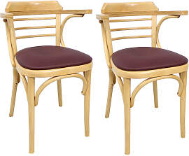 Bistrostuhl mit Armlehne Wien 1055 (2er-Set)