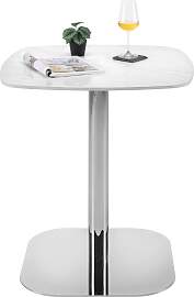 Bistrotisch Theo Weiß/Chromfarben
