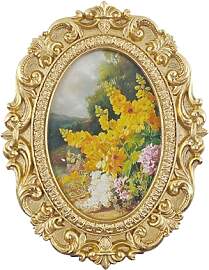 Bitray Vintage-Bilderrahmen, oval, 21,1 x 17 cm,