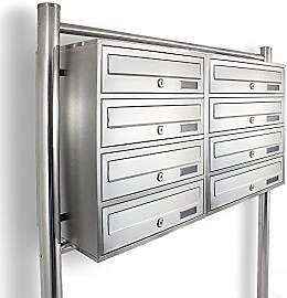 Bituxx Edelstahl Stand-Briefkastenanlage