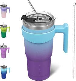 BJPKPK 600 ml Thermobecher mit Griff und