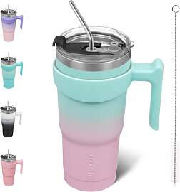BJPKPK 600 ml Thermobecher mit Griff und