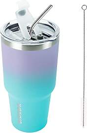 BJPKPK 900 ml Edelstahl-Becher mit Deckel und