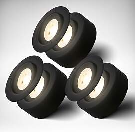 B.K.Licht - 3er Set 2 in 1 LED Aufbauspots und