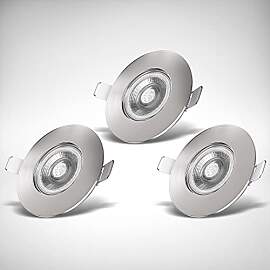 B.K.Licht - 3er Set LED Bad Einbaustrahler 230V