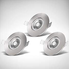 B.K.Licht - 3er Set LED Bad Einbaustrahler 230V