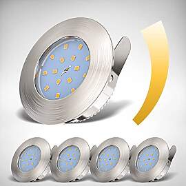 B.K.Licht - 5er Set Bad LED Einbaustrahler 230V