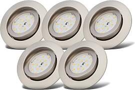 B.K.Licht - 5er Set LED Einbaustrahler 230V