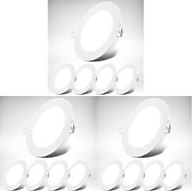 B.K.Licht - 5er Set LED Einbaustrahler 230V flach, 