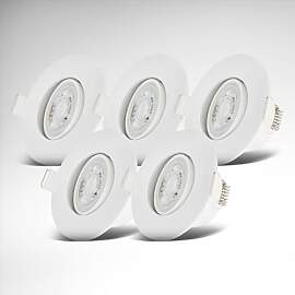 B.K.Licht - 5er Set LED Einbaustrahler 230V,