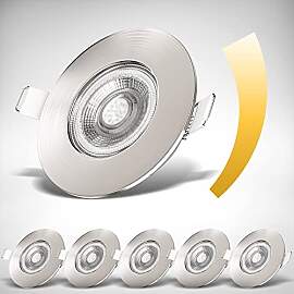 B.K.Licht - 6er Set LED Bad Einbaustrahler 230V