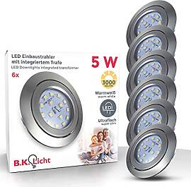 B.K.Licht - 6er Set LED Einbaustrahler 230V 4,8W