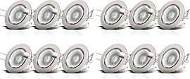 B.K.Licht - 6er Set LED Einbaustrahler 230V