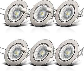 B.K.Licht - 6er Set LED Einbaustrahler 230V