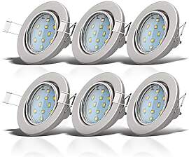 B.K.Licht - 6er Set LED Einbaustrahler 230V