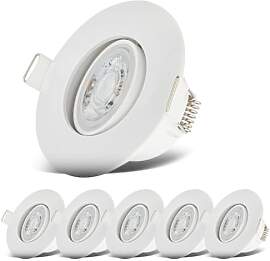 B.K.Licht - 6er Set LED Einbaustrahler 230V,