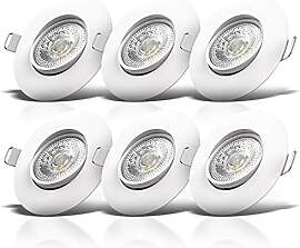B.K.Licht - 6er Set LED Einbaustrahler 230V