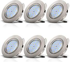 B.K.Licht - 6x LED Einbaustrahler 230V 5,5W