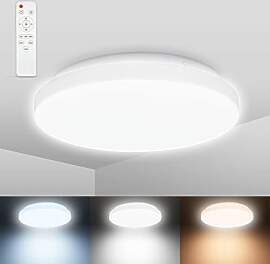 B.K.Licht - Deckenlampe Bad mit Fernbedienung,