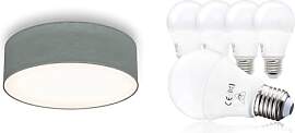 B.K.Licht - Deckenlampe mit Lampenschirm aus Stoff 