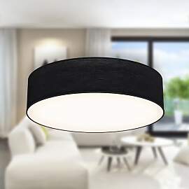 B.K.Licht - Deckenlampe mit Lampenschirm aus